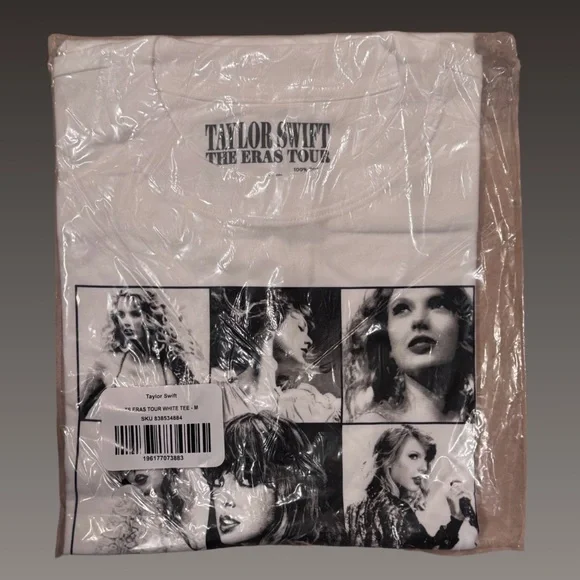 NWT TAYLOR SWIFT | THE ERAS TOUR WHITE T-SHIRT M & Lg - Picture 2 of 2